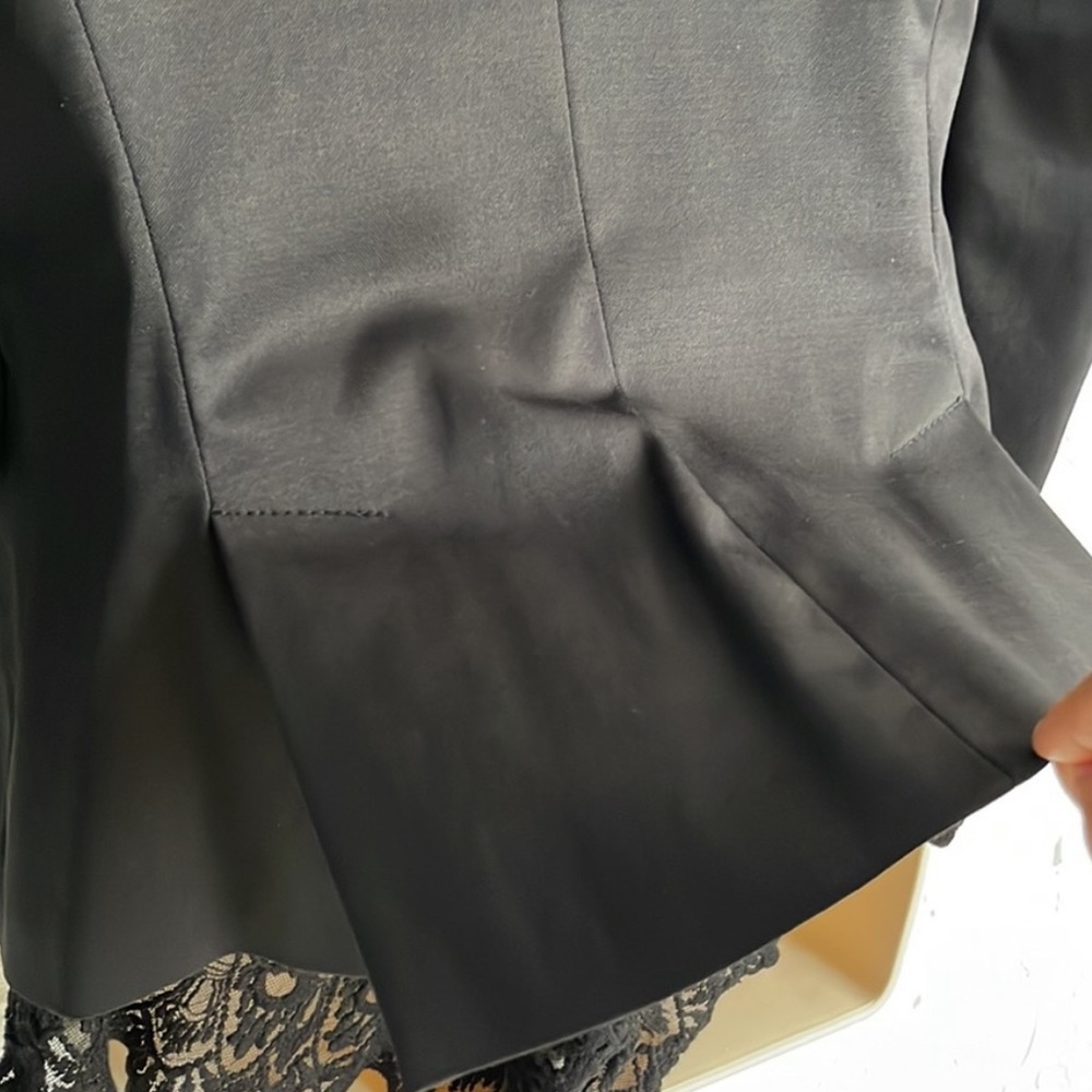 Zara Basic Essential Black Office Lapel Blazer - image 8